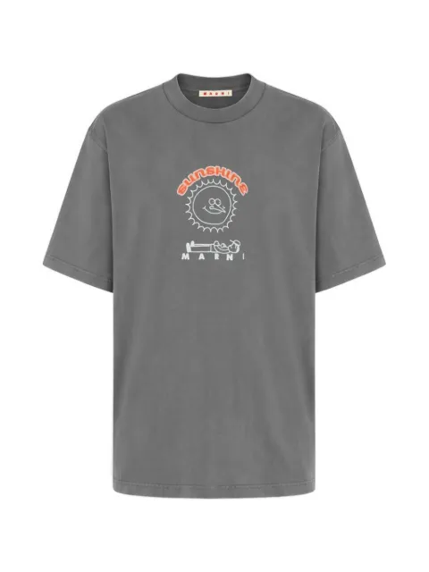 Marni graphic-print T-shirt Grey HUJY0223GPUSCZ30