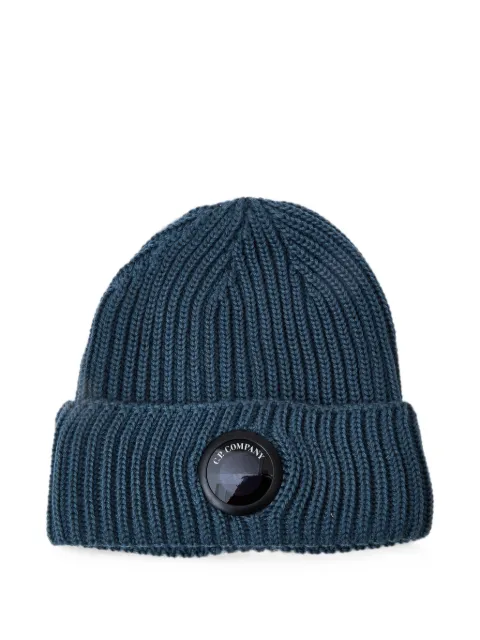 C.P. Company ribbed-knit beanie hat Blue 21CMAC739A005509A871