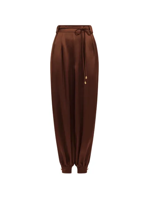 Aje Siren pleated trousers Brown 26PF3232