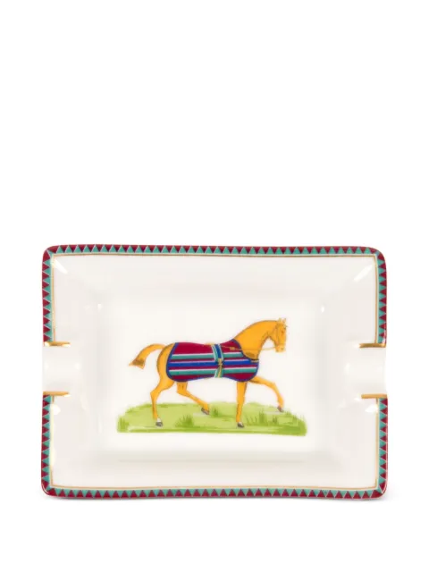Hermès Pre-Owned 2000s horse porcelain ashtrays White 15016558