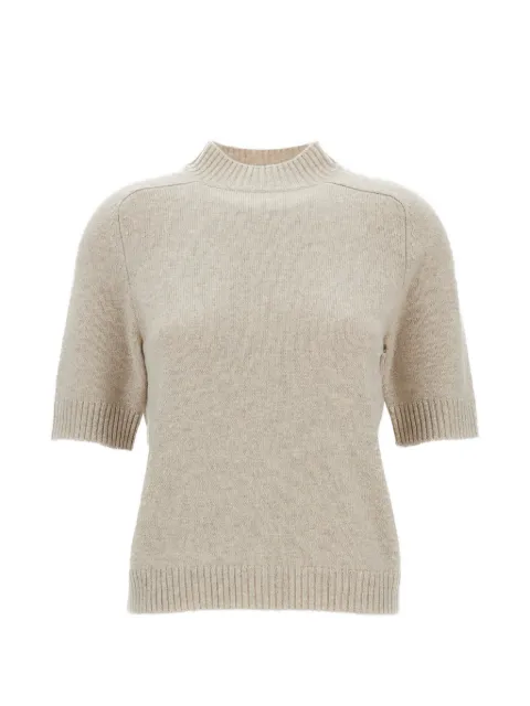 LouLou de Saison Ruth short-sleeve top Neutrals RUTHBGMLNG