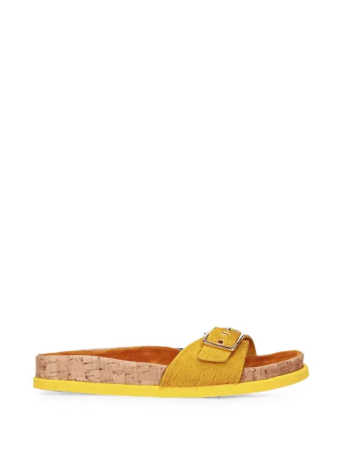 Premiata pony-skin slippers Yellow M7390B