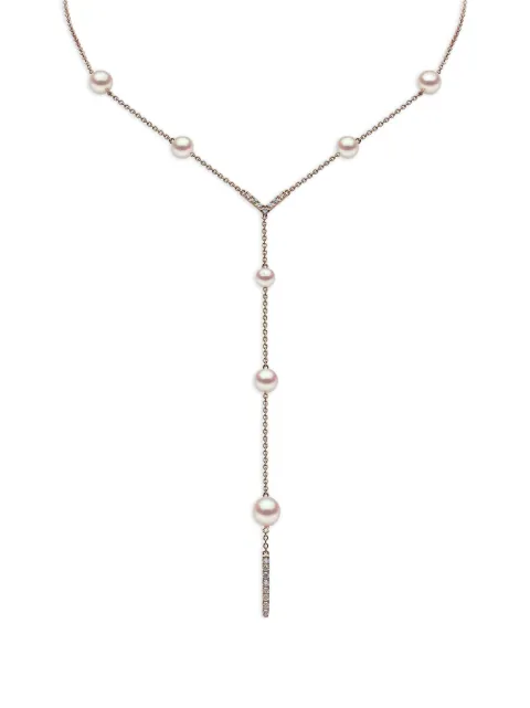 Yoko London Freshwater pearl diamond Trend necklace Pink Q2091NLET9F