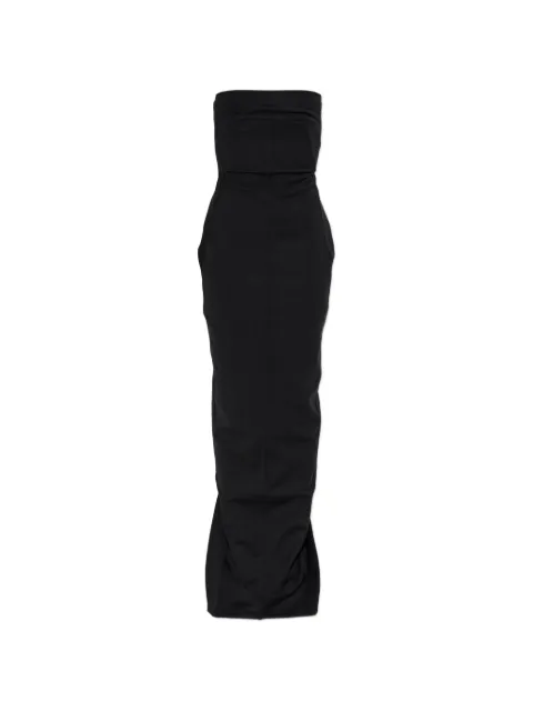 Rick Owens Bustier strapless maxi gown Black RP02F5524WST