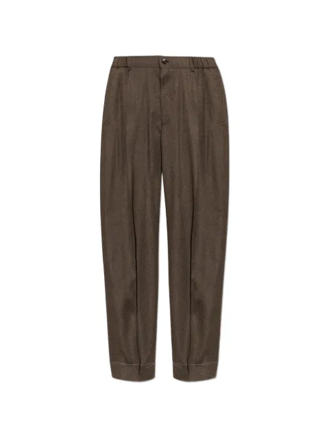 Brioni pleated wool trousers Brown RPZ00LOEA37