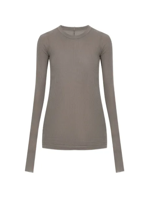 Rick Owens ribbed-knit long-sleeve T-shirt Grey RP02F5202RC