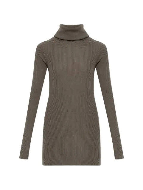 Rick Owens Tube ribbed-knit turtleneck top Grey RP02F5614RIBM