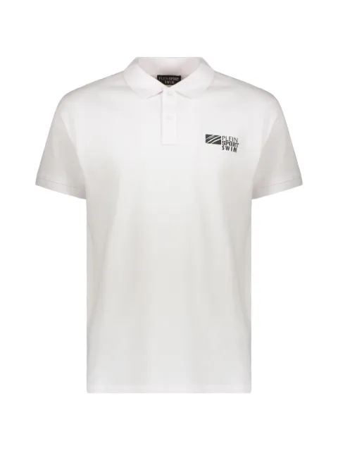 Plein Sport logo-print short-sleeved polo shirt White PS26MPL01
