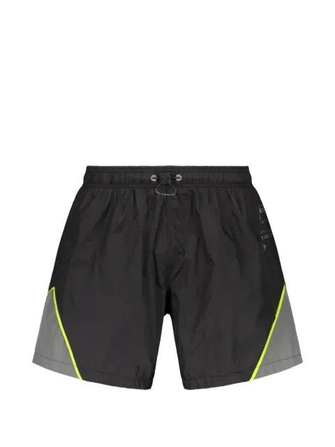 Plein Sport contrast-insert drawstring swim shorts Black PS26MBM06