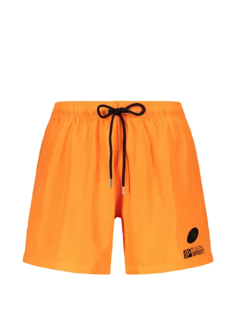 Plein Sport logo-print drawstring swim shorts Orange PS26MBM01