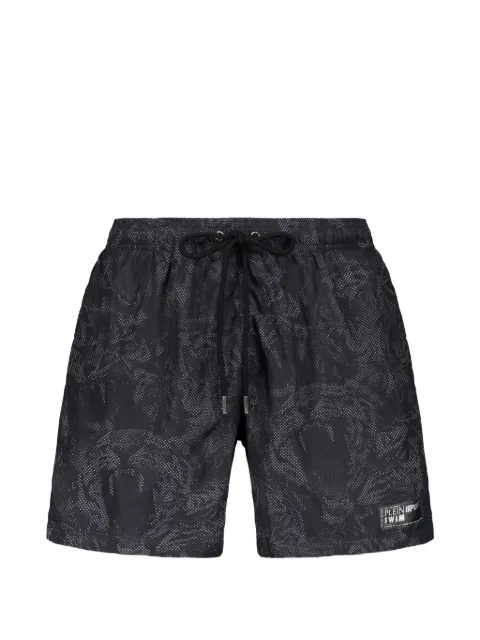 Plein Sport all-over print drawstring swim shorts Black PS26MBM11