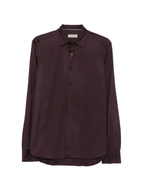 Canali button-fastening long-sleeve shirt Purple CSL7079GN03652