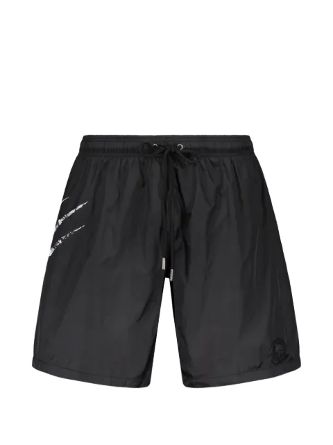 Plein Sport logo-print drawstring swim shorts Black PS26MBL02