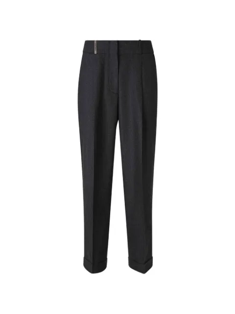 Peserico pleated turned-up trousers Grey A0458203358