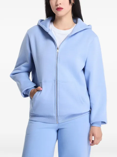 Urban Classics zip-up drawstring hoodie Blue TB728618327