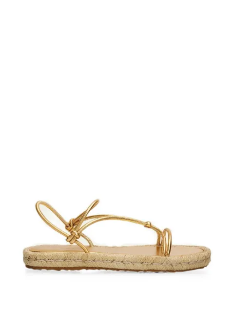 Gianvito Rossi metallic knotted sandals Gold G3274205GOMNKJ
