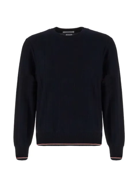 Thom Browne ribbed-knit long-sleeve sweater Blue MKA585AY1055