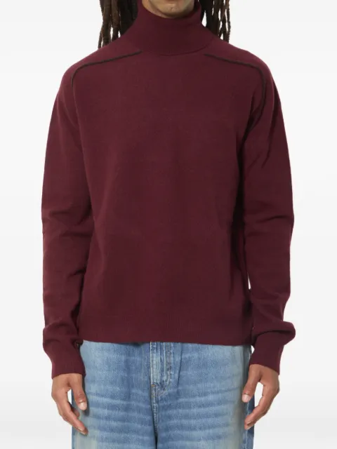 Maison Margiela contrast-trim roll-neck sweater Red S50HL0071M13303