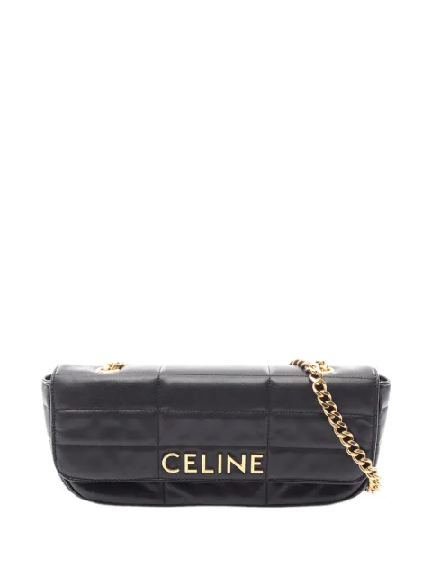 Celine Pre-Owned 2022 Leather Quilted Monochrome shoulder bag Black FEXF2T5VLLYTHK6F