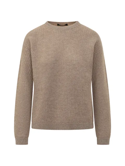 Fabiana Filippi waffle-knit long-sleeve sweater Brown MAD216F068M272