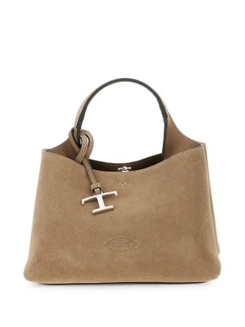 Tod's T Timeless calf suede clutch bag Neutrals XBWAPAEL000XBL