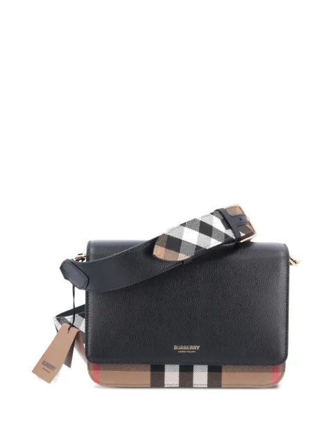 Burberry Mackford Check messenger bag Black 80840251
