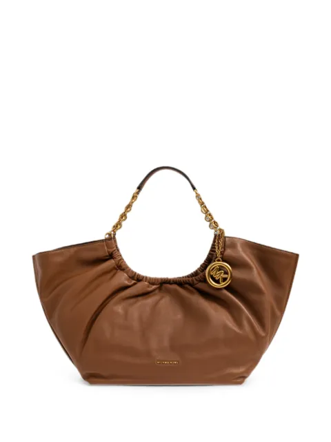 Michael Michael Kors ruched chain-link tote bag Brown 30T6A50T9L