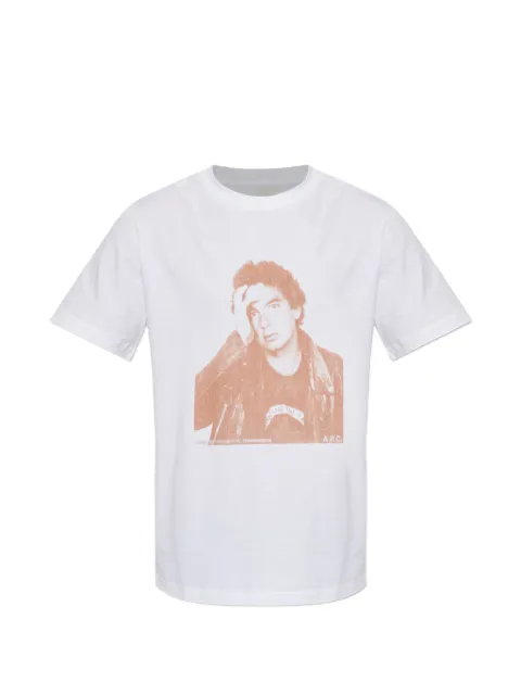 A.P.C. Jeans Touitou portrait-print T-shirt White COHBWH26617