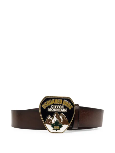 DSQUARED2 plaque-buckle leather belt Brown BEM072612900001