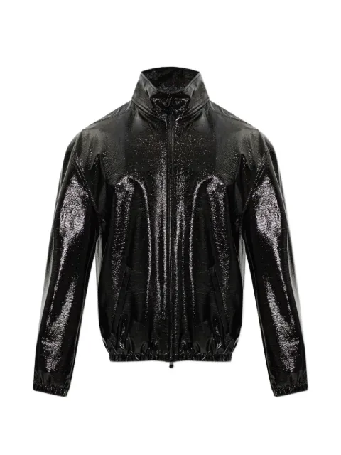 Courrèges stand-up collar vinyl jacket Black 326CVE168VY00160