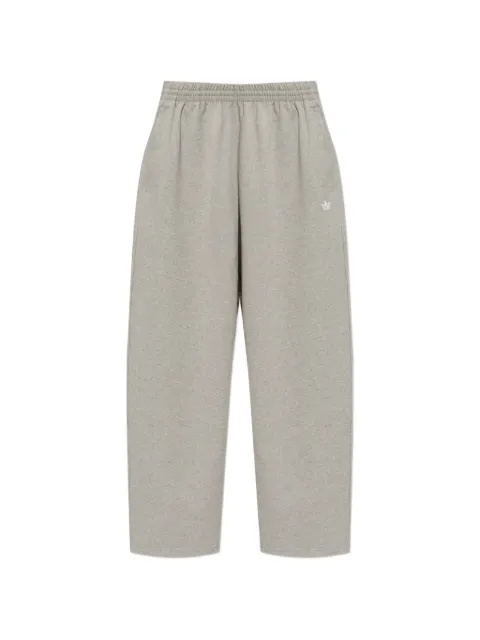 adidas logo-embroidered elasticated-waist track pants Grey KS9895