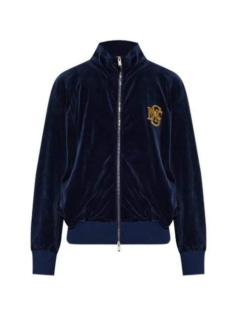 Stella McCartney logo-embroidered zip-up sweatshirt Blue 6J04783SQA6