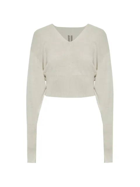 Rick Owens cropped V-neck sweater Neutrals RP02F5665M