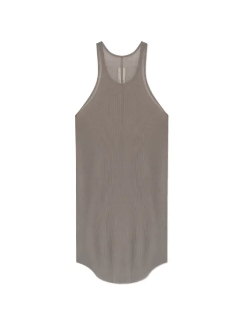 Rick Owens ribbed-knit curved-hem T-shirt Grey RU02F4150RC