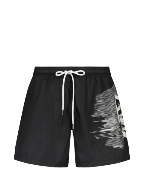 Plein Sport logo-print drawstring swim shorts Black PS26MBM13