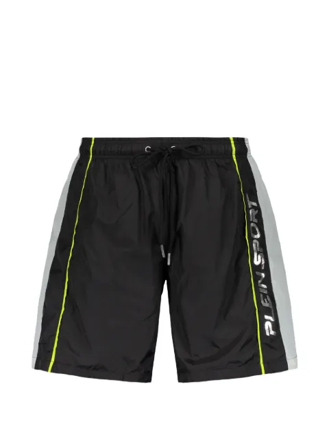 Plein Sport logo-print drawstring swim shorts Black PS26MBL01