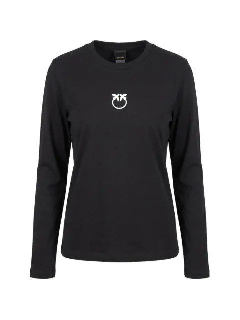 PINKO Toblino Love Birds long-sleeved T-shirt Black 107292A3HP
