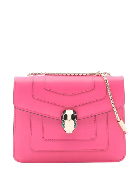 Bvlgari Pre-Owned 2011-2025 Small Leather Square Serpenti Forever Chain crossbody bag Pink 89N5GM3EVMTW3C7S