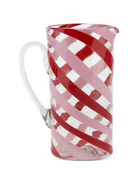 Lisa Corti spiral-pattern pitcher Red 26SPITCHERGL