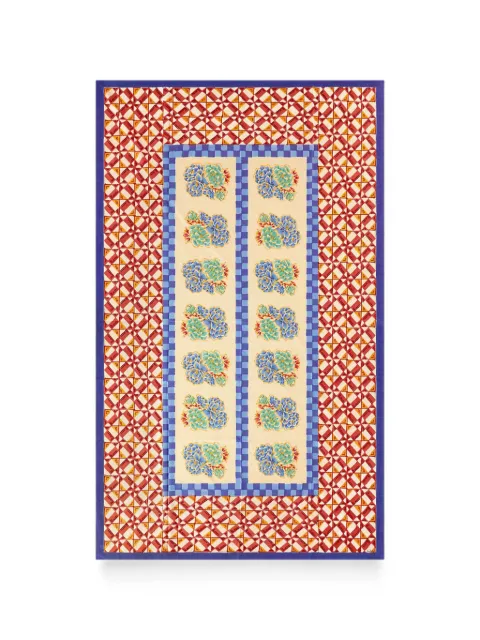 Lisa Corti Positano floral-print tablecloth Red POS140X240R