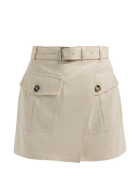 Proenza Schouler Bruni belted wrap shorts Neutrals R2636001