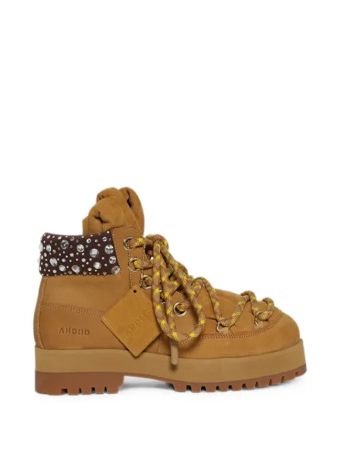 AHDIID Brooklyn crystal-embellished ankle boots Neutrals AHD0027