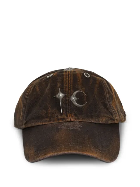 THUG CLUB two-tone washed logo-plaque cap Brown TC26AC0402