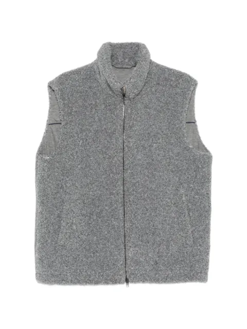 Herno faux-fur high-neck gilet Grey GI00113UR12895