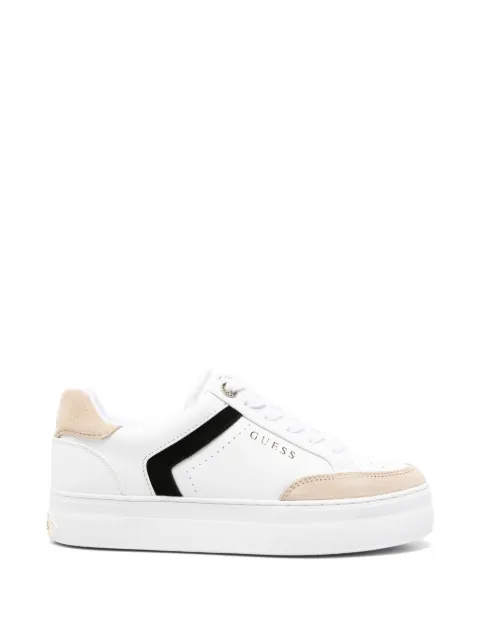 GUESS USA logo-print panelled sneakers White FLTGX2PEL12