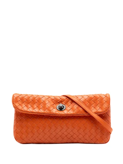 Bottega Veneta Pre-Owned 2011 Mini Nappa Intrecciato Turn Lock crossbody bag Orange 6PA4YZ1Q2I17Z8JO