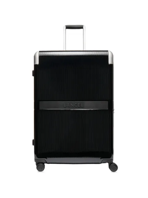 Lancel large Empreinte logo-plaque ridged luggage Black A1407510TU