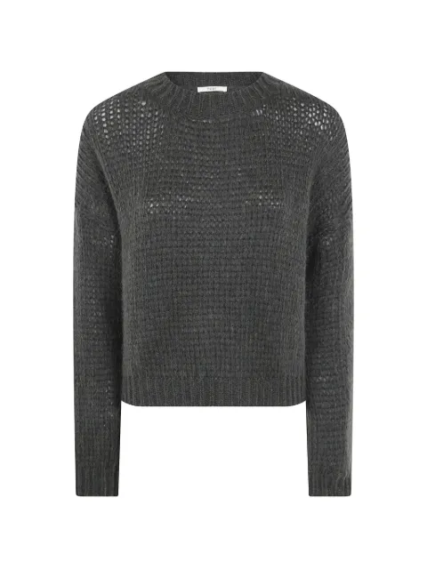 Nuur open-knit round-neck sweater Green 263FXB47001
