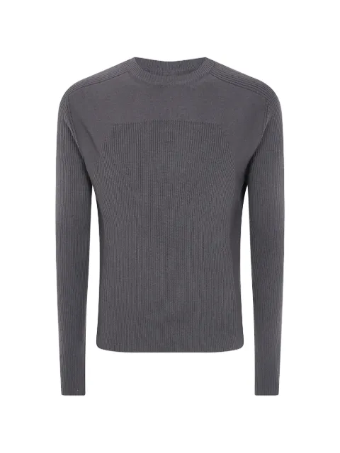 Rick Owens ribbed-knit panelled sweater Grey RU02F4639RIBM