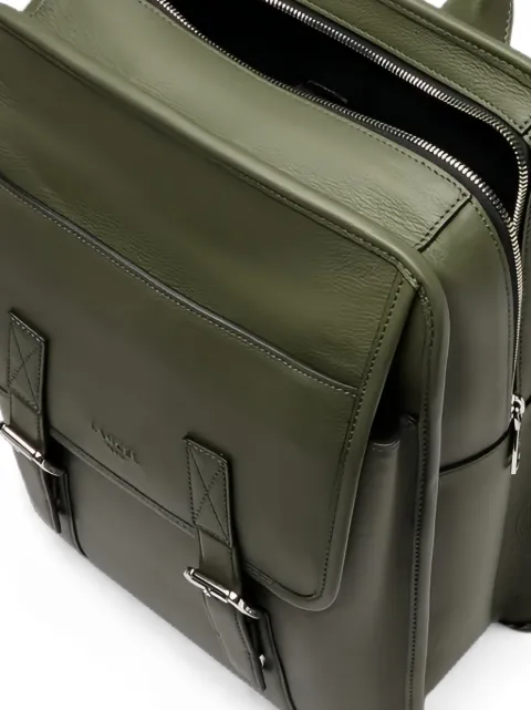 Lancel Mistral buckle-fastening leather backpack Green A140413JTU
